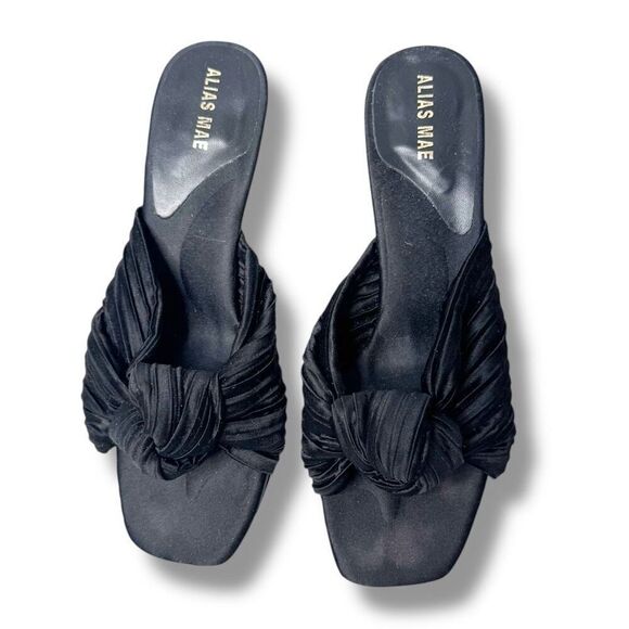 ALIAS MAE Women’s Elegant Black- Lia Knotted Heeled Sandals Size 40 - Picture 3 of 8